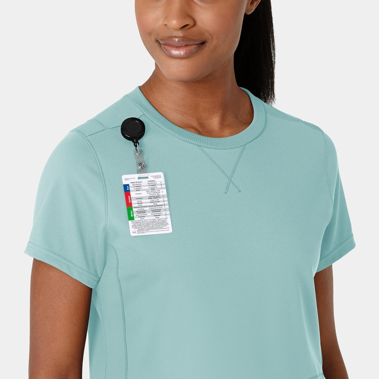Wink Renew Women’s Flex-n-Reach Crew Neck Scrub Top(Coastal Blue)