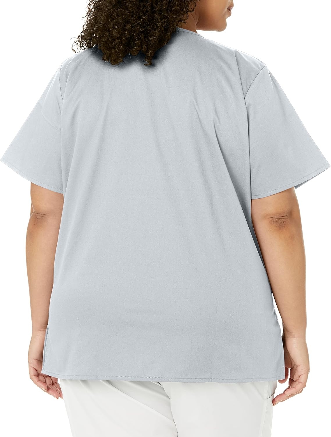 WINK WonderWORK Women’s Mock Wrap Scrub Top(Grey)
