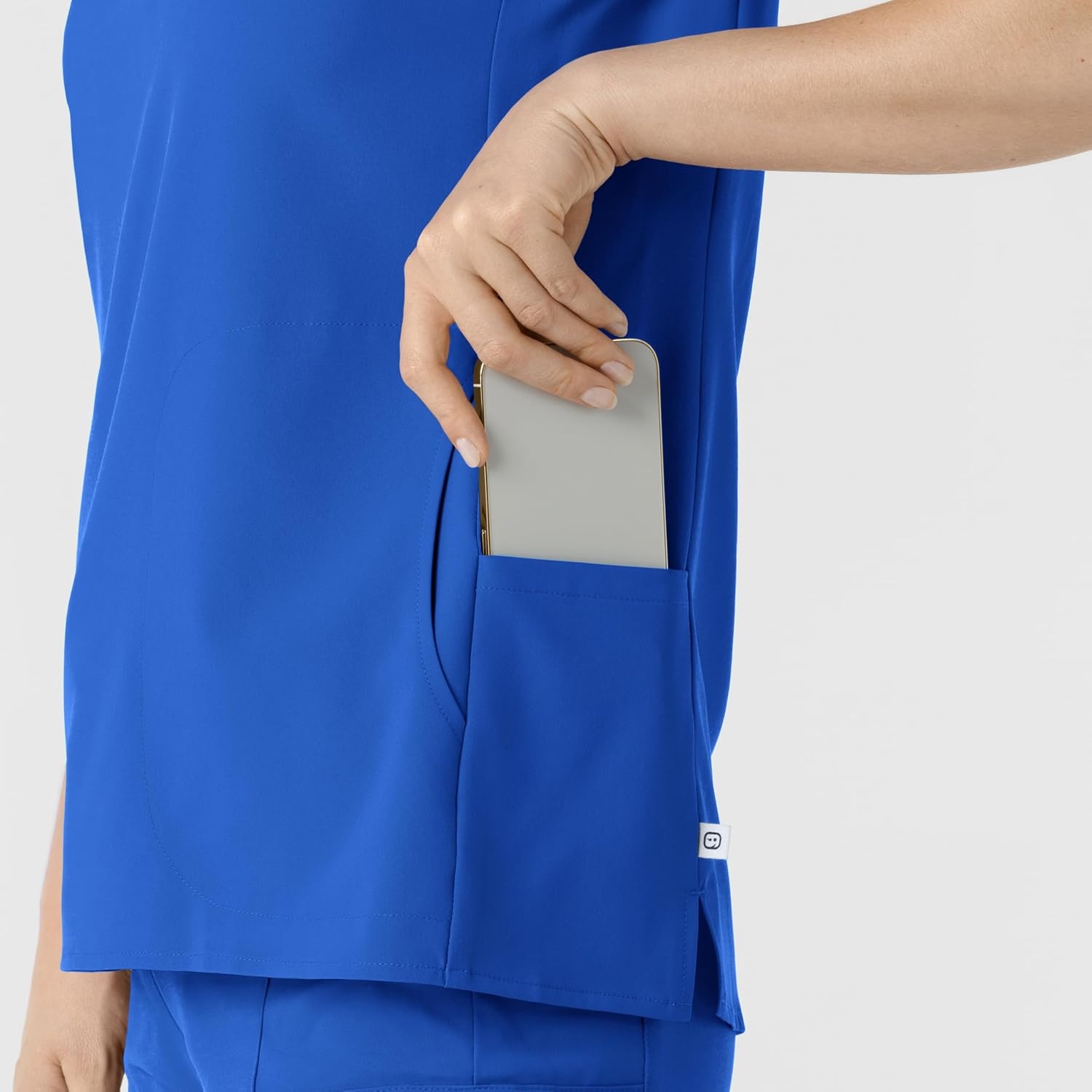 Wink Renew Women’s Mandarin Collar Scrub Top(Royal)