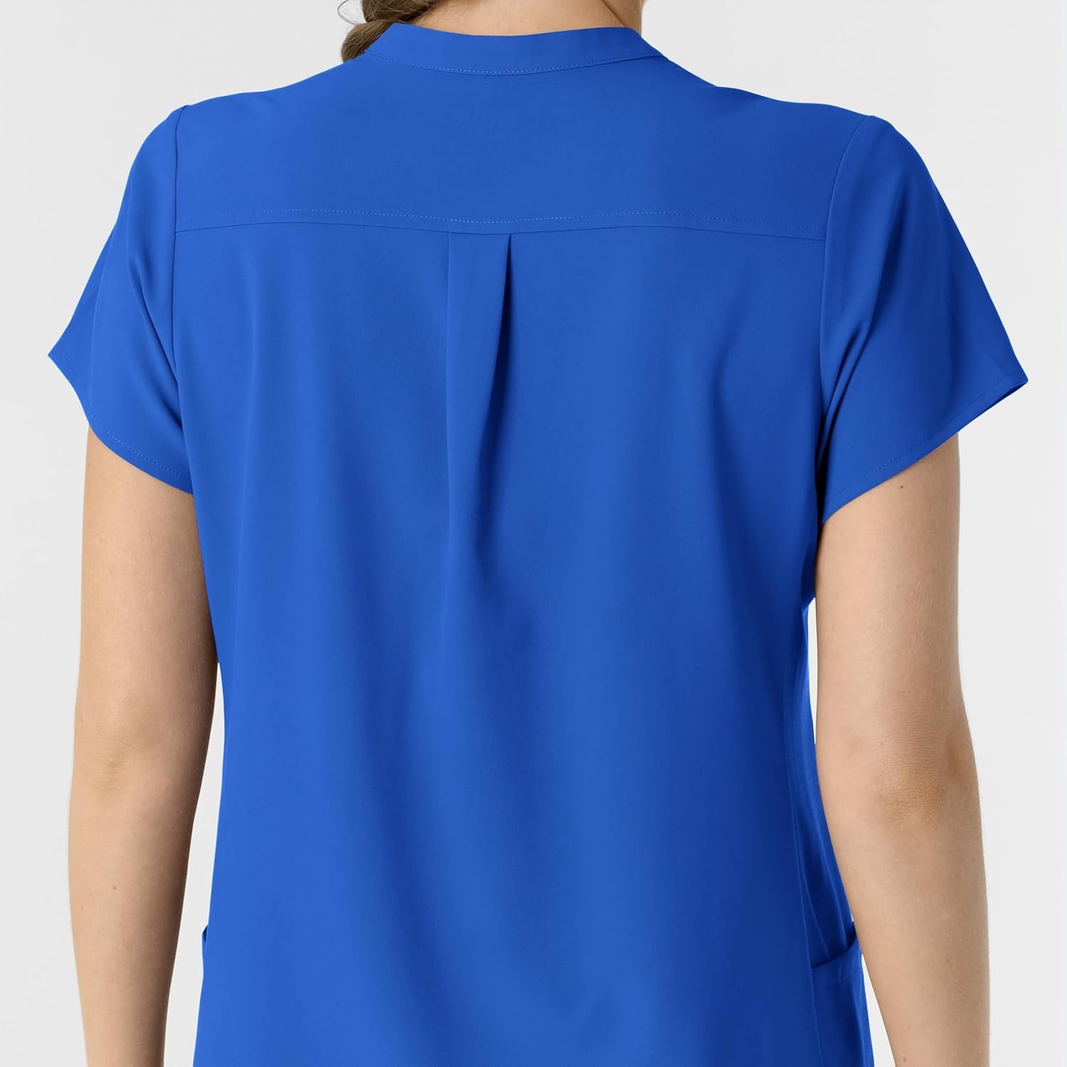 Wink Renew Women’s Mandarin Collar Scrub Top(Royal)