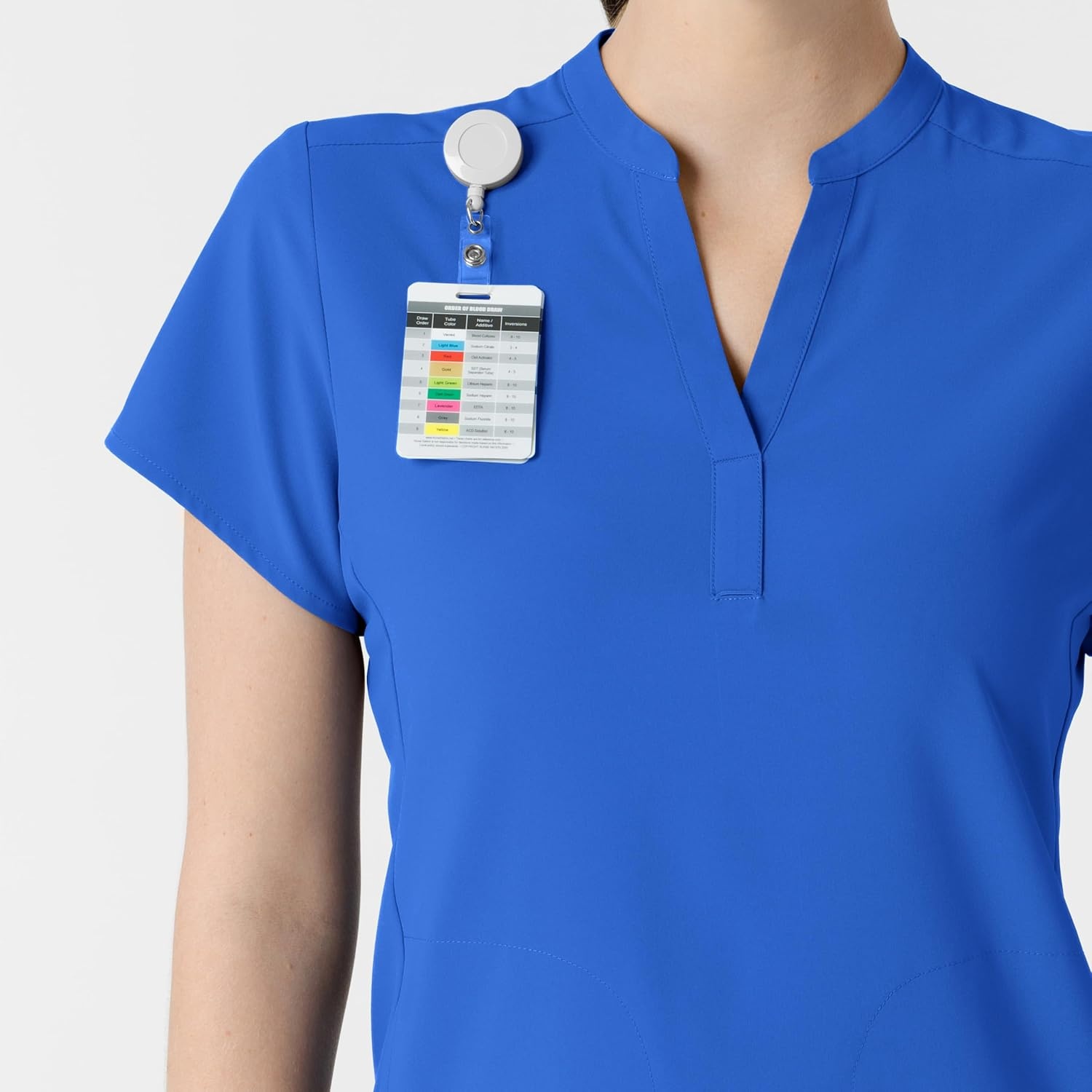 Wink Renew Women’s Mandarin Collar Scrub Top(Royal)