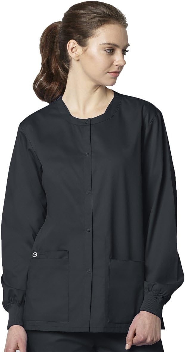 WonderWink Unisex Adult Unisex Snap Front Jacket(Pewter)
