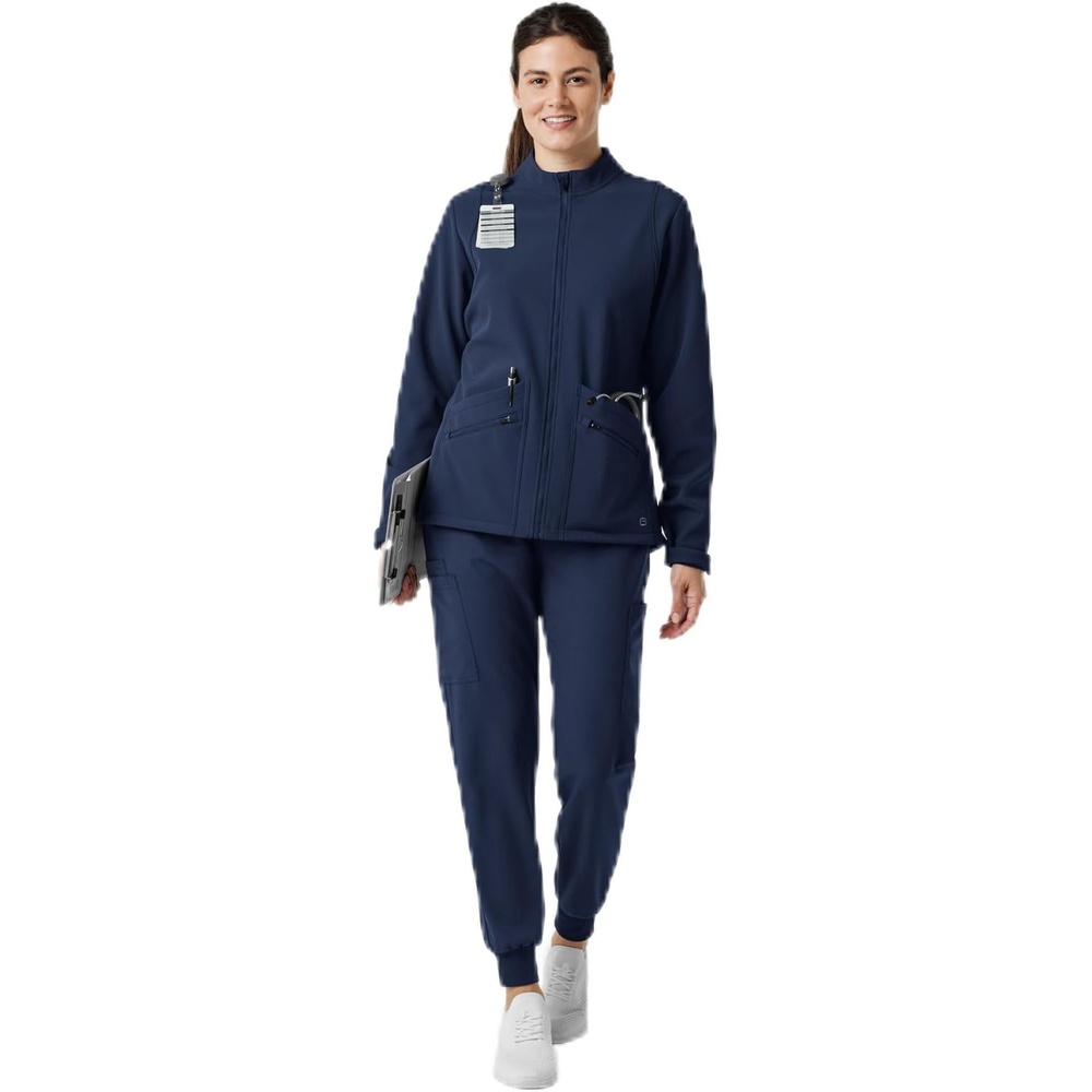 WINK Women’s Women’s Soft Shell Scrub Jacket(Navy)