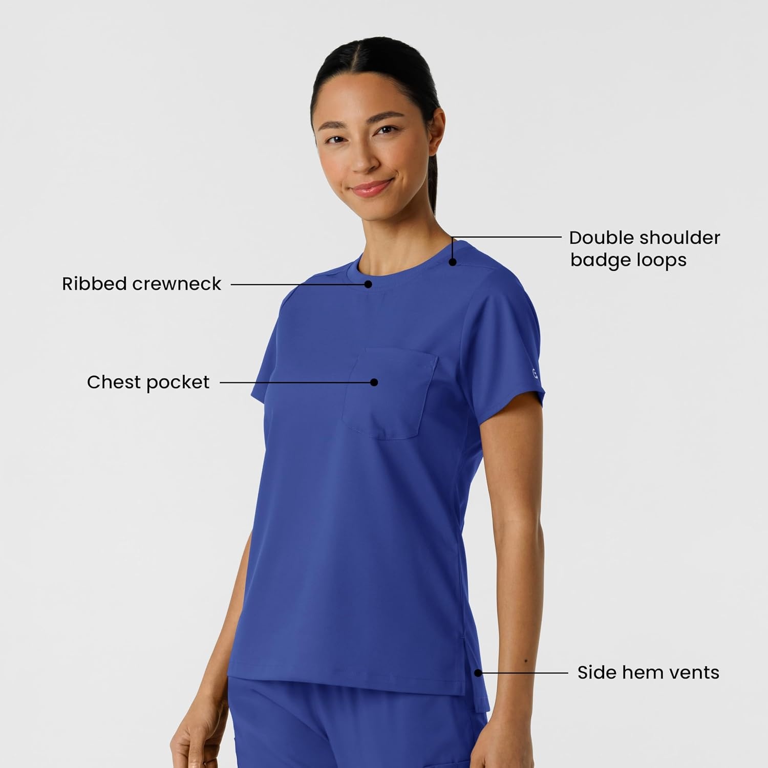 Wink Boundless Women’s Classic Scrub Tee(Galaxy Blue)