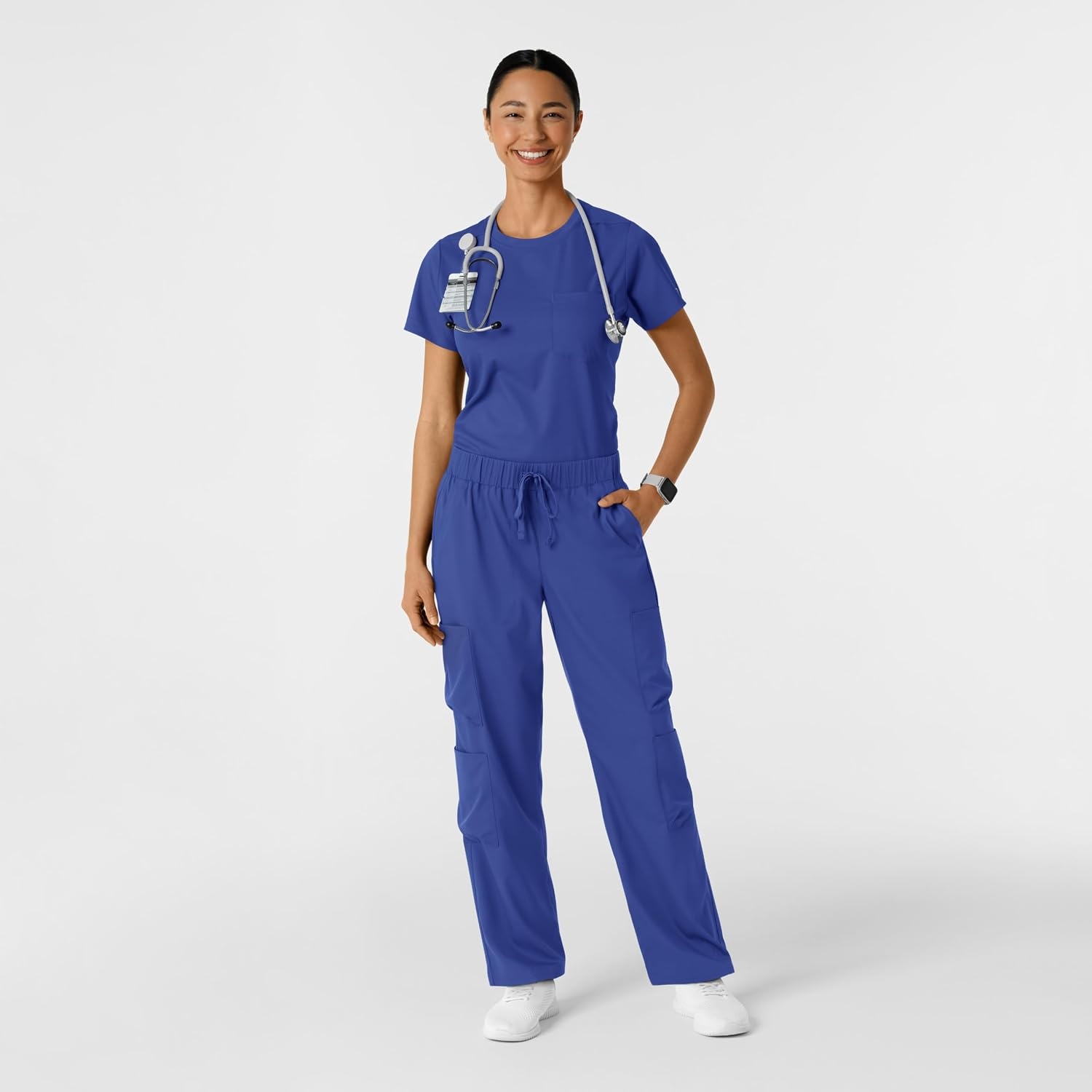 Wink Boundless Women’s Classic Scrub Tee(Galaxy Blue)