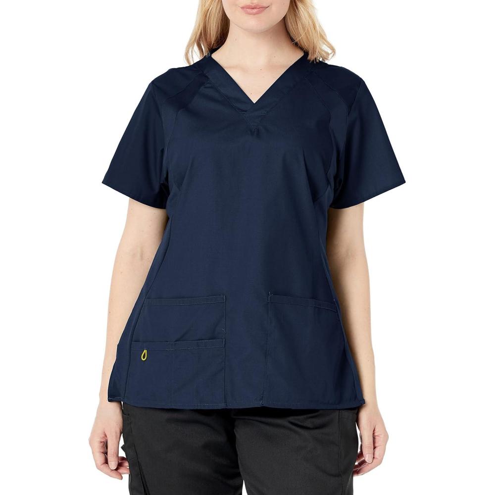 WonderWink Women’s Origins Lima Women’s Scrub Top(Navy)