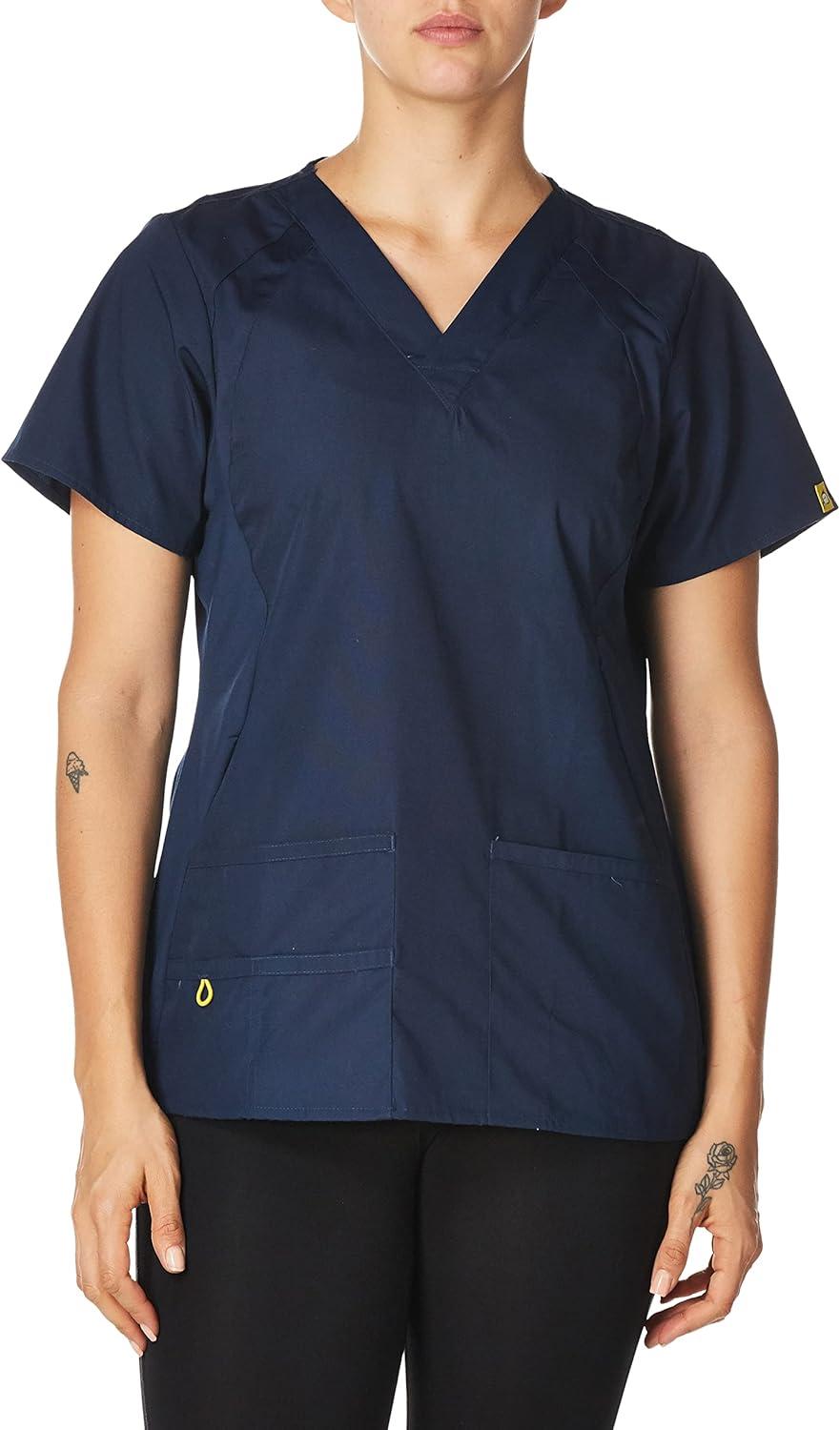 WonderWink Women’s Origins Lima Women’s Scrub Top(Navy)