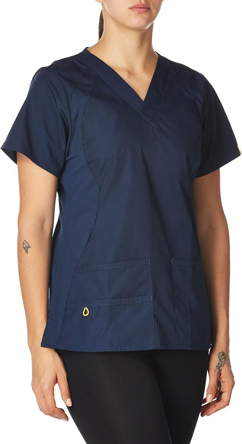 WonderWink Women’s Origins Lima Women’s Scrub Top(Navy)