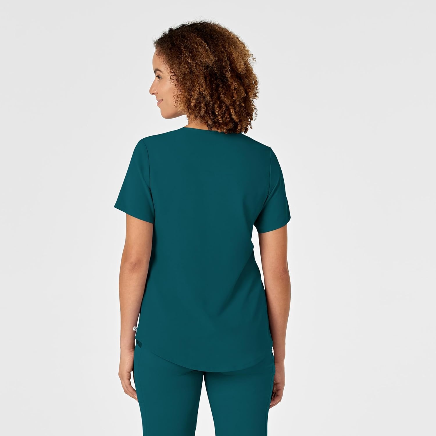 Wink Renew Women’s V-Neck Scrub Top, Caribbean Blue, S