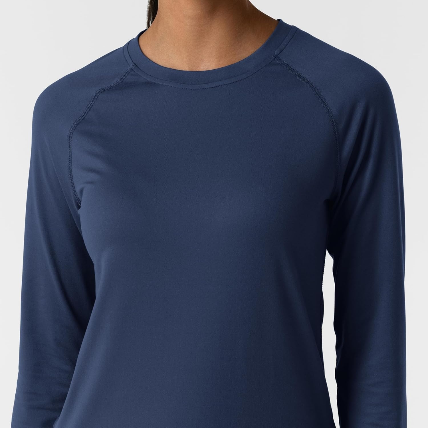 Wink Layers Women’s Watch Window Long Sleeve Underscrub Top(Navy)