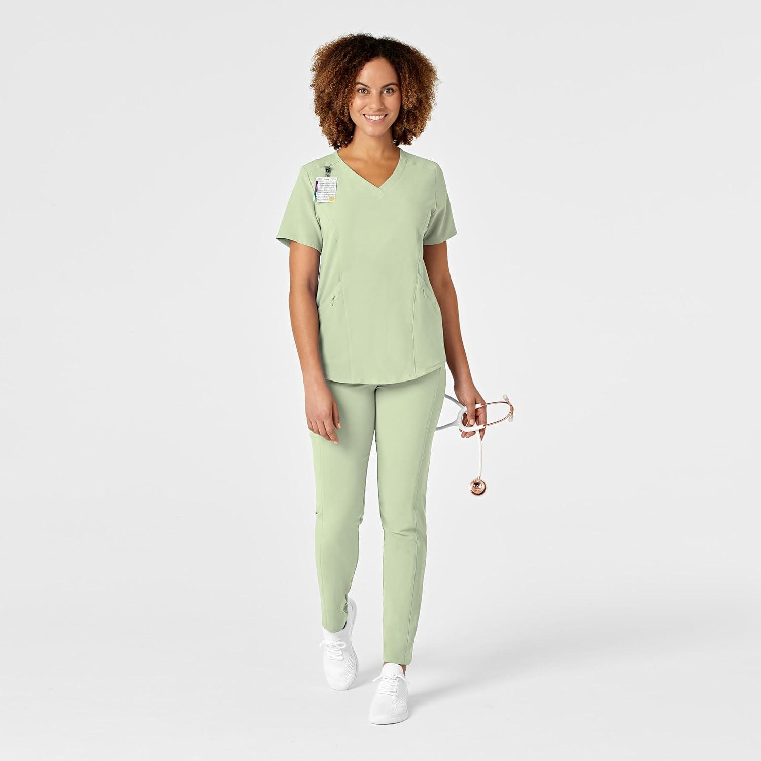 WonderWink Mens Women’s V-Neck Scrub Top(Fresh Mint)