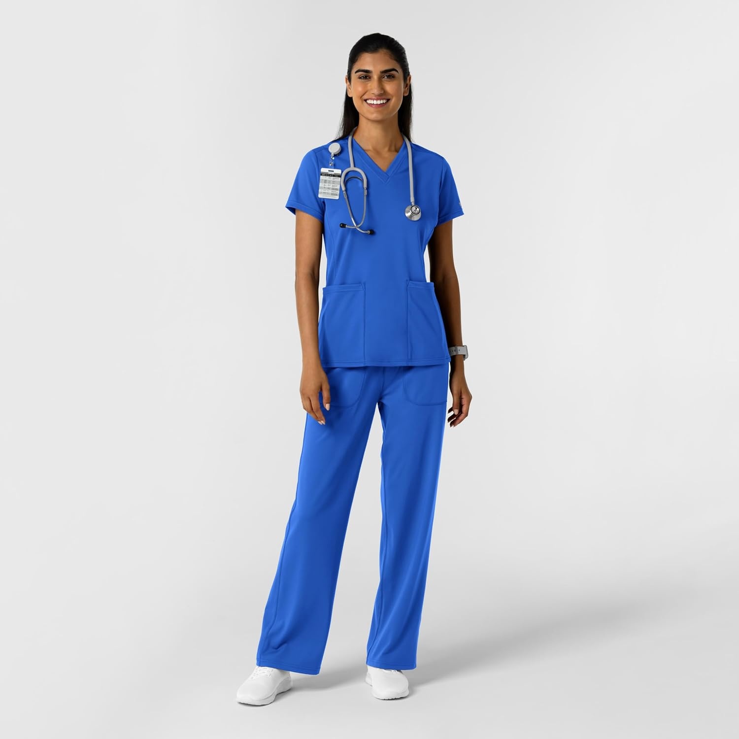 Wink Women’s Women’s 2-Pocket Scrub Top(Royal)