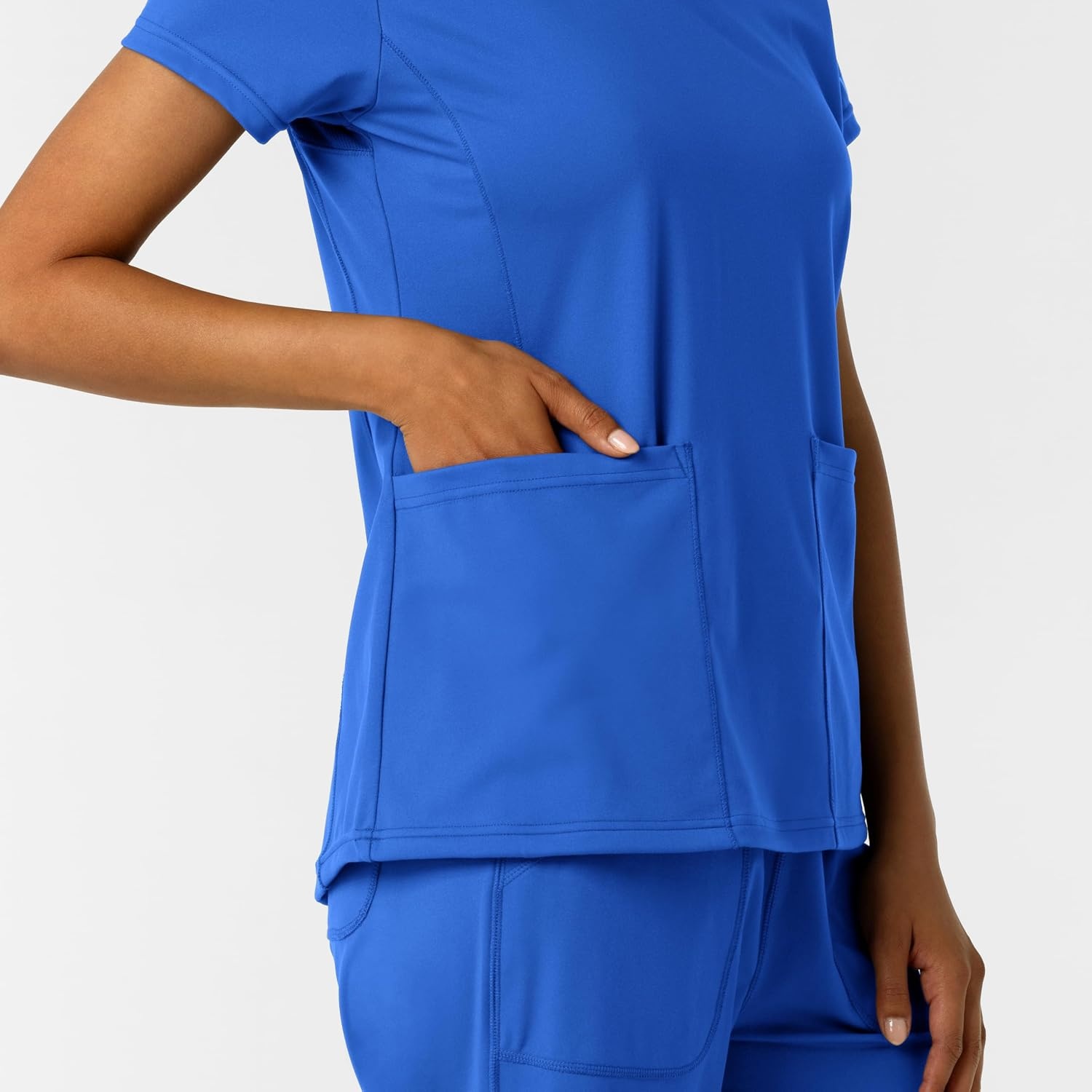 Wink Women’s Women’s 2-Pocket Scrub Top(Royal)
