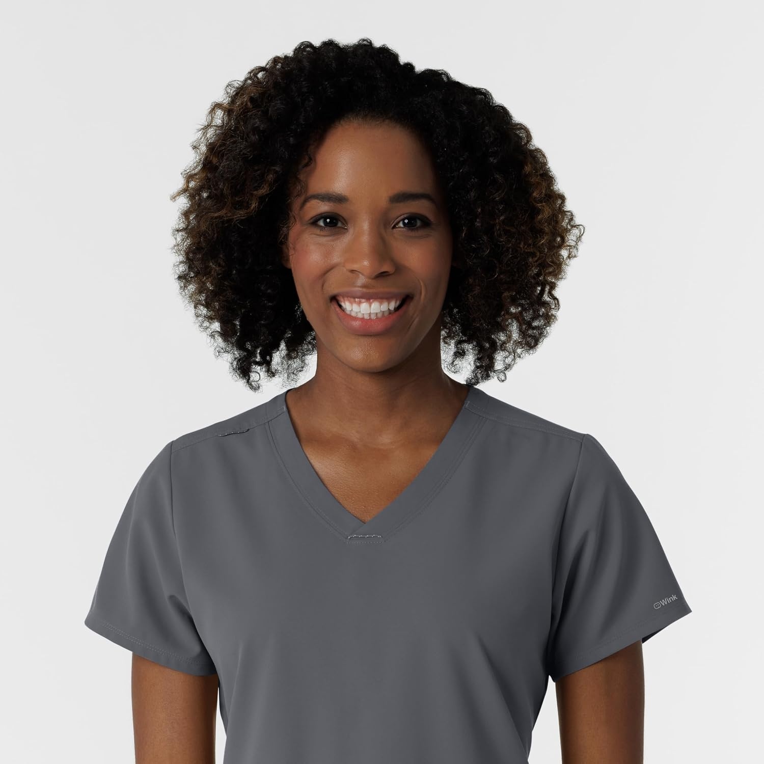 WonderWink Women’s Women’s V-Neck Scrub Top(Pewter)