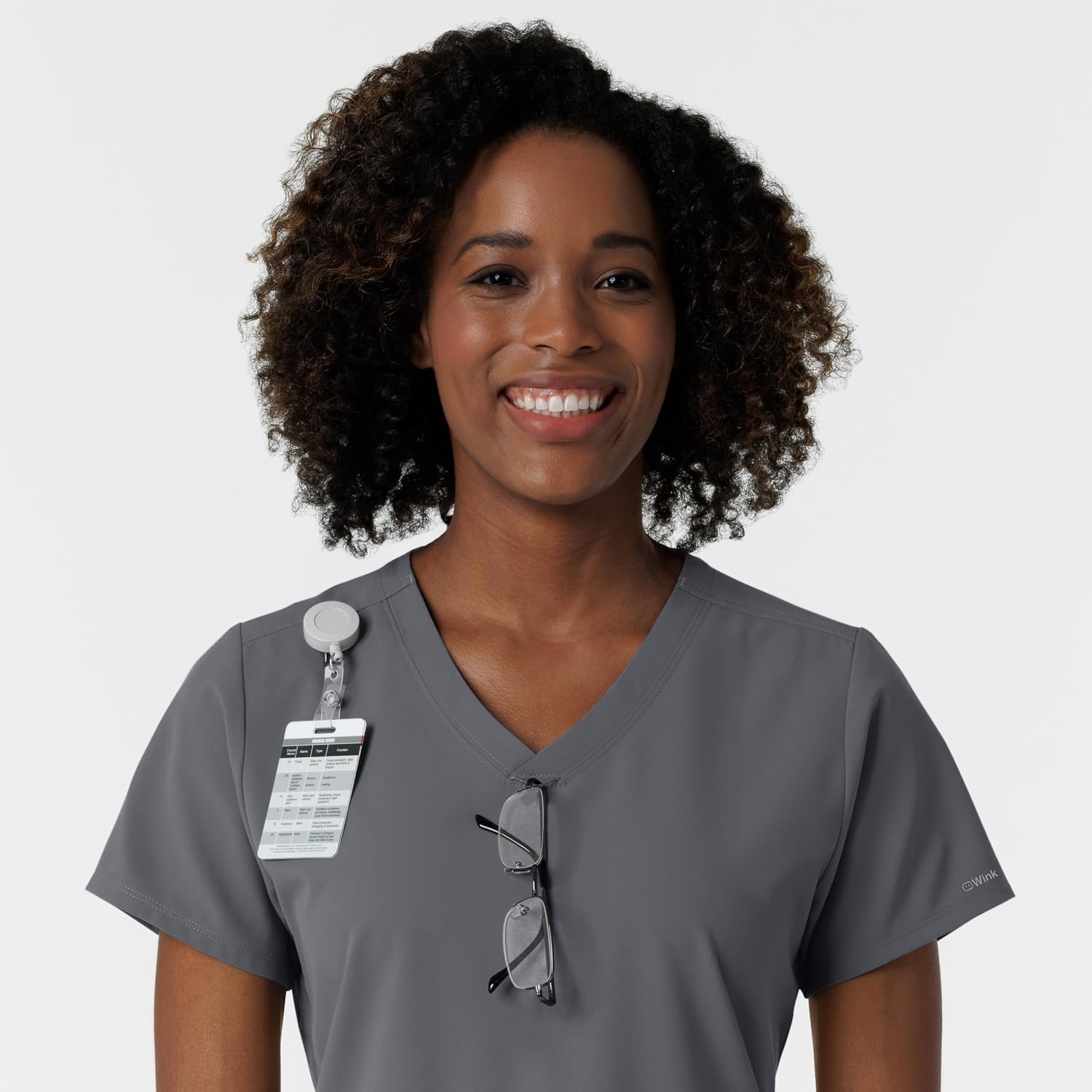 WonderWink Women’s Women’s V-Neck Scrub Top(Pewter)