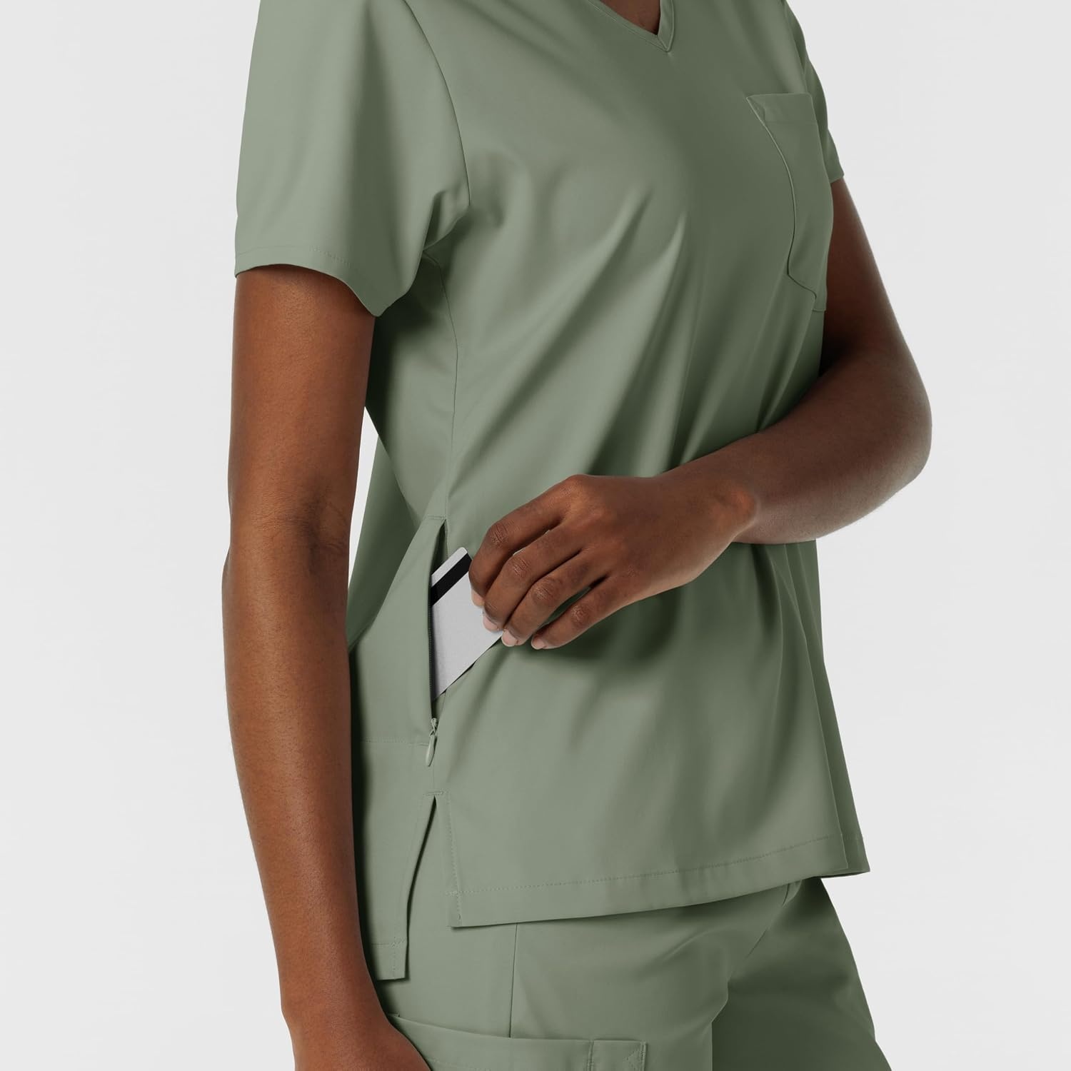 Wink Boundless Women’s Tuck-in Scrub Top(Sage)
