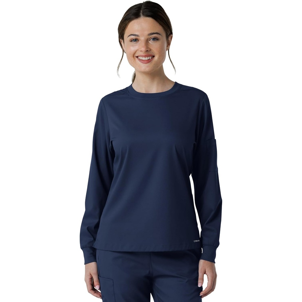 Wink Women’s Women’s Classic Long Sleeve Scrub Tee(Navy)
