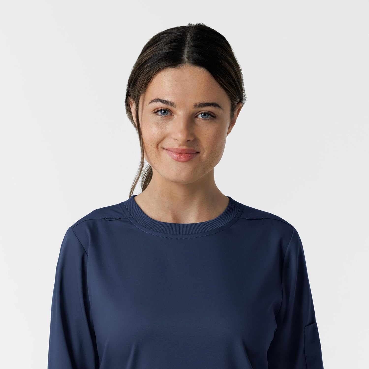 Wink Women’s Women’s Classic Long Sleeve Scrub Tee(Navy)