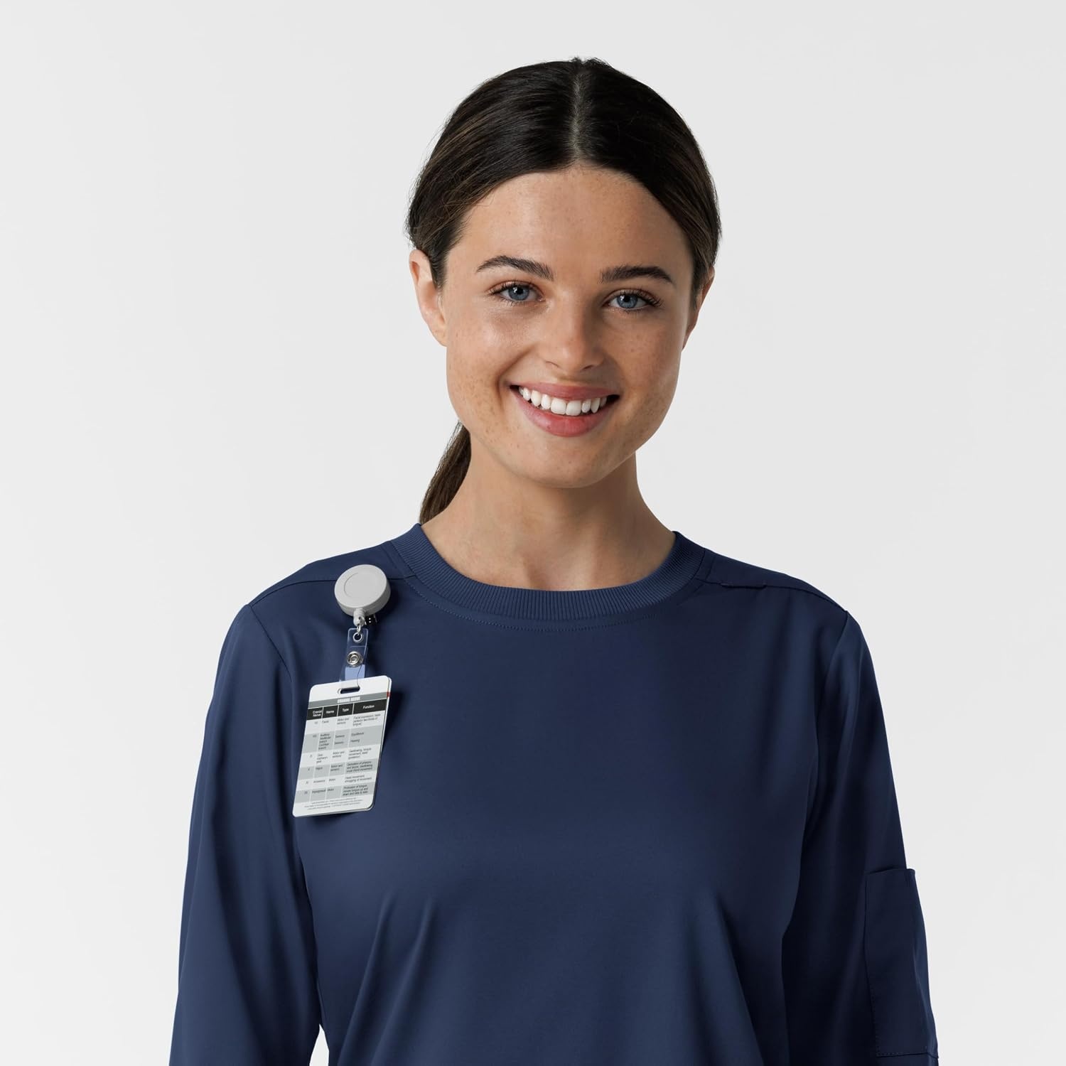 Wink Women’s Women’s Classic Long Sleeve Scrub Tee(Navy)