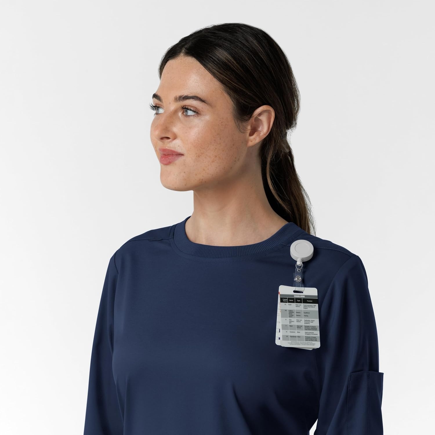 Wink Women’s Women’s Classic Long Sleeve Scrub Tee(Navy)