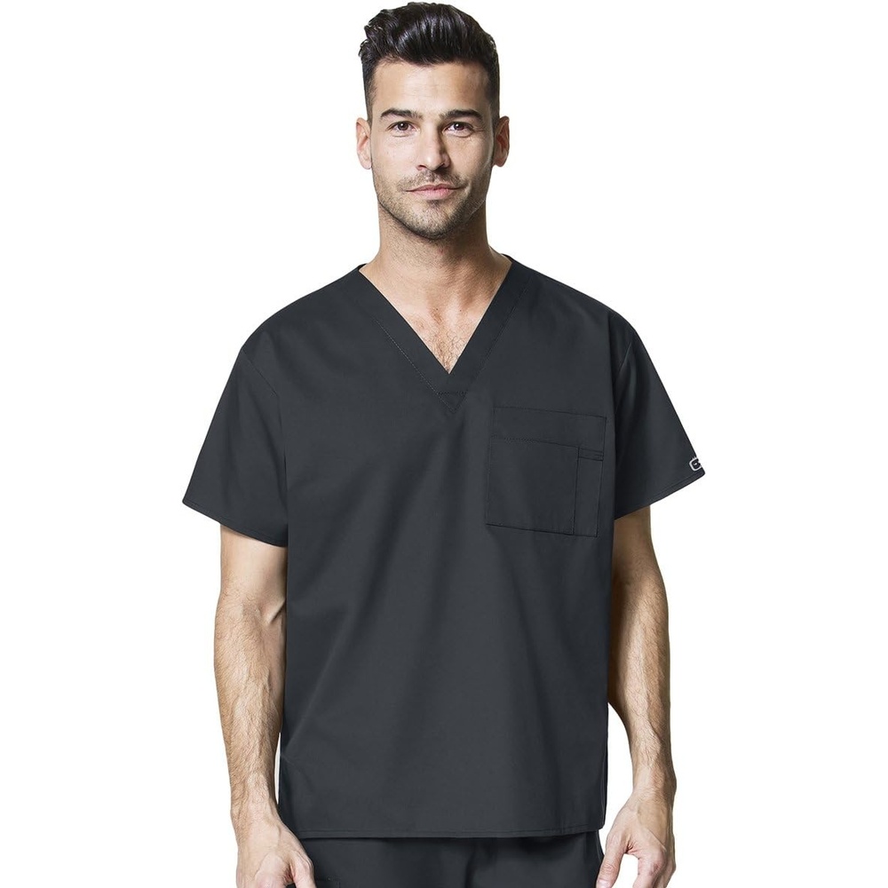 Wink WonderWORK Unisex V-Neck Scrub Top(Pewter)