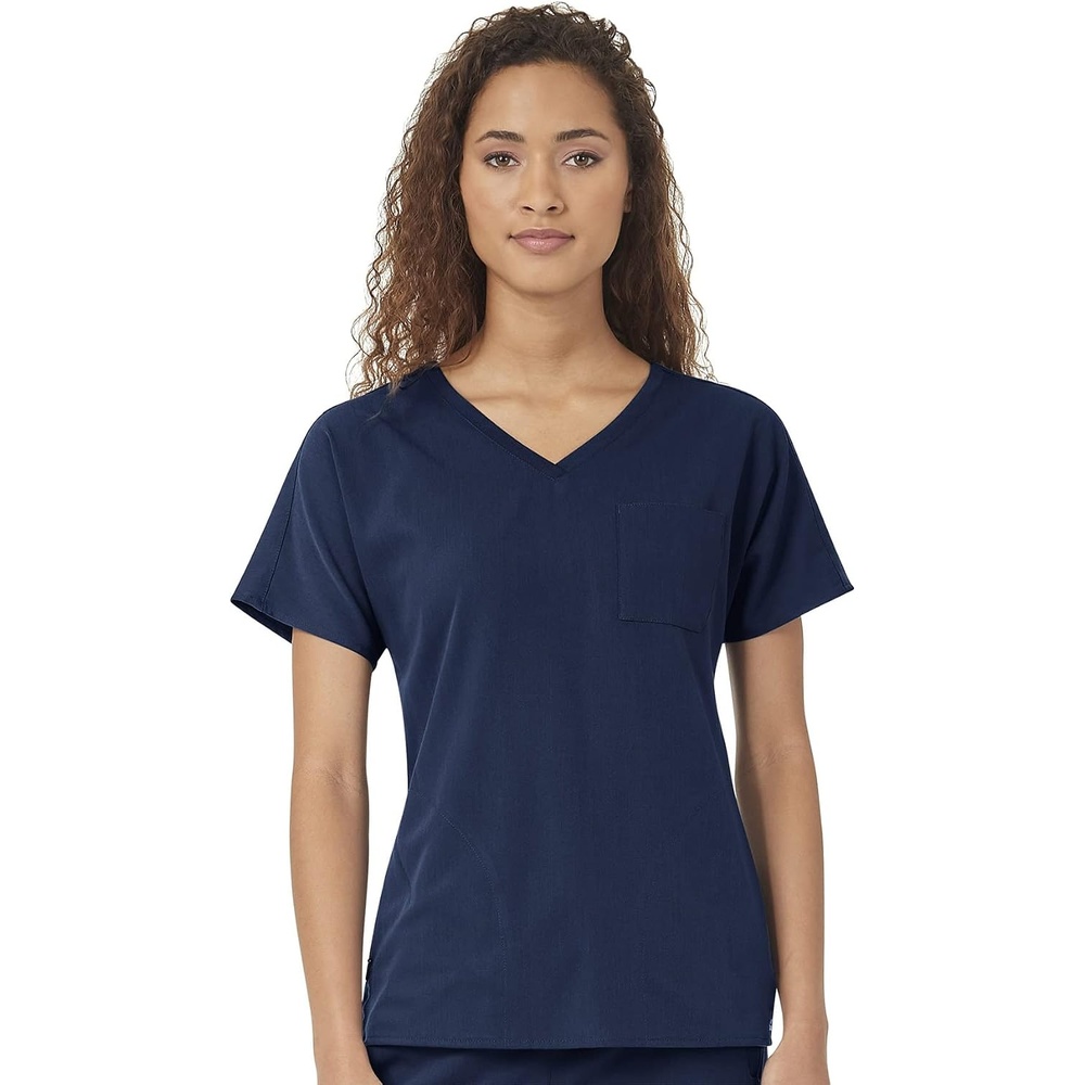 WonderWink Women’s Dolman 3 Pocket Scrub Top, Navy, 3XL
