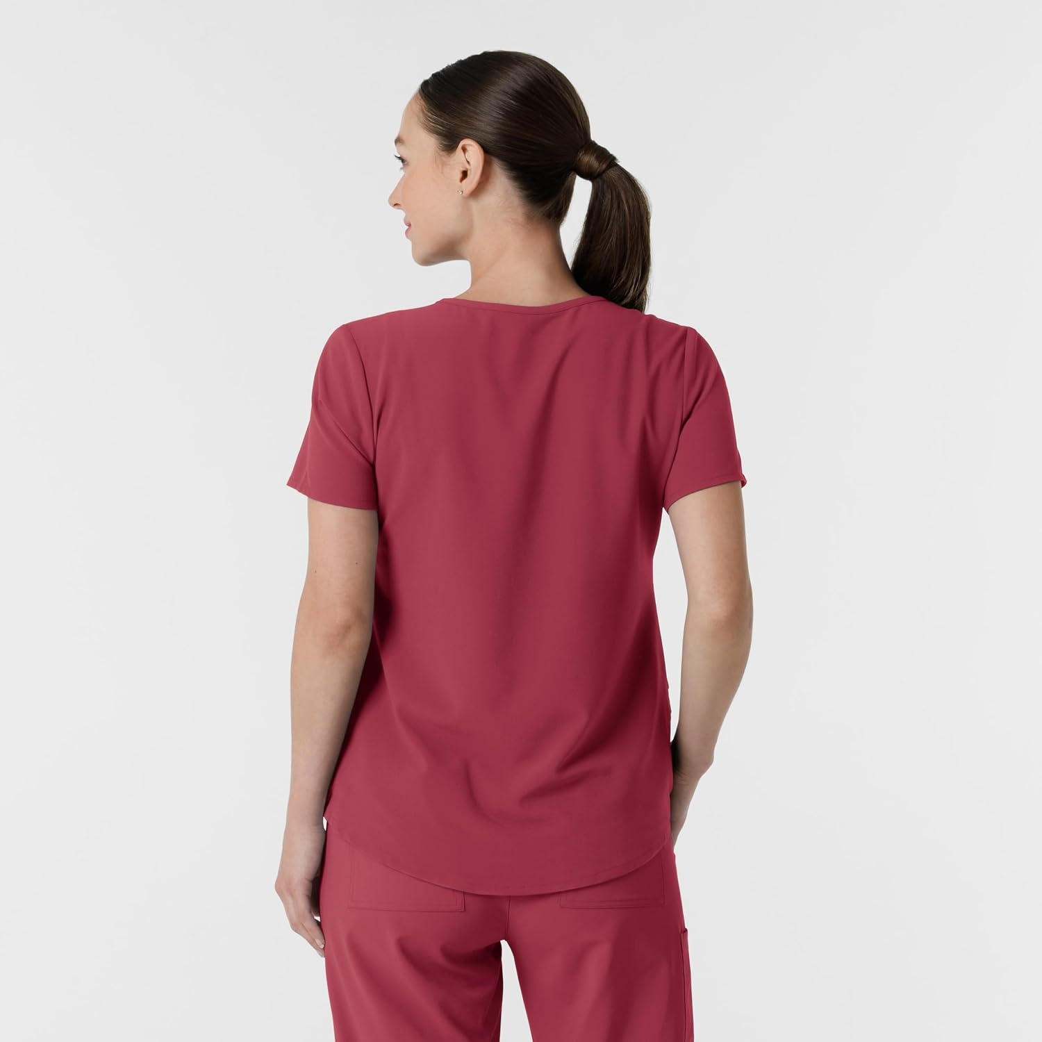 Wink Renew Women’s V-Neck Scrub Top(Ruby)