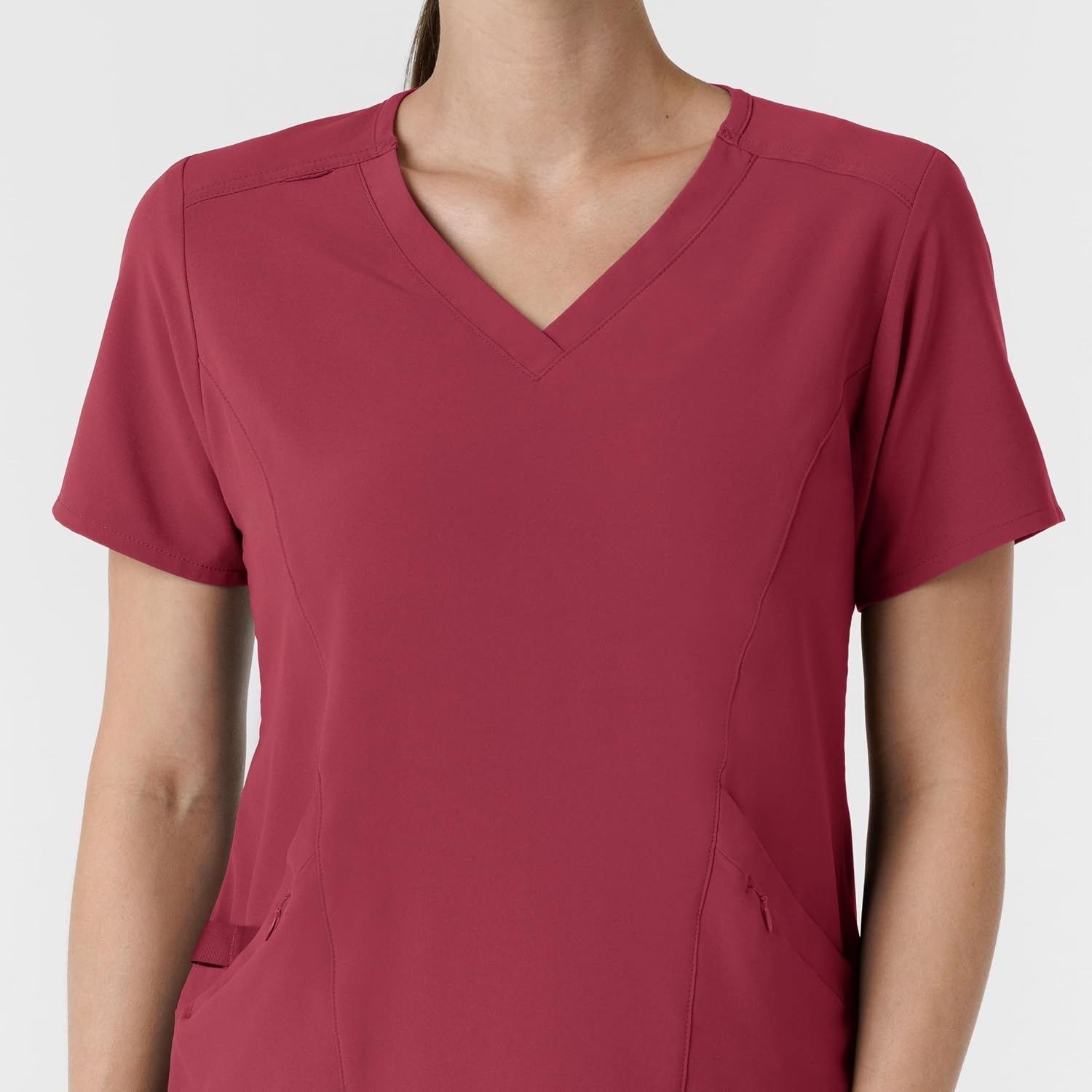Wink Renew Women’s V-Neck Scrub Top(Ruby)
