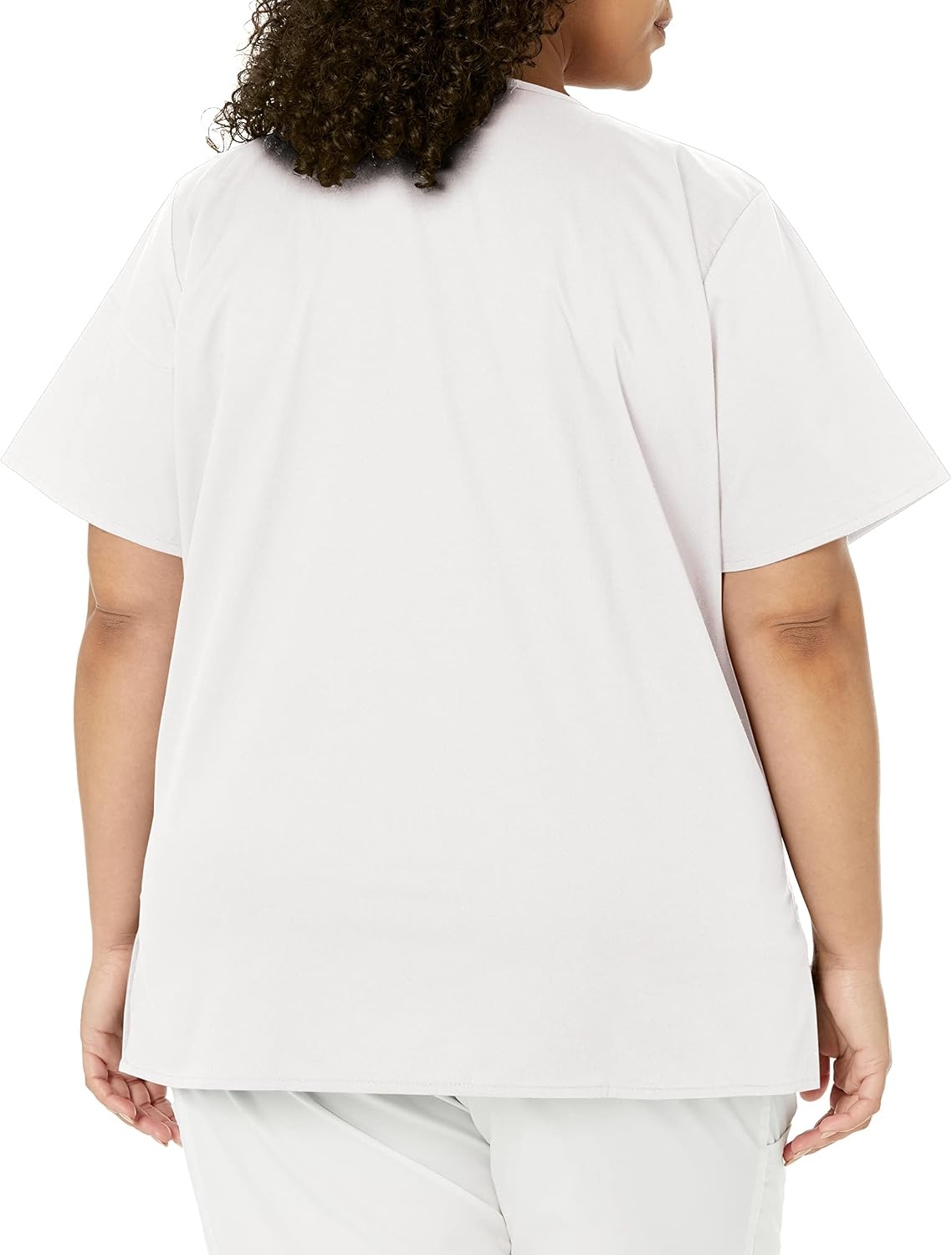 WINK WonderWORK Women’s Mock Wrap Scrub Top(White)