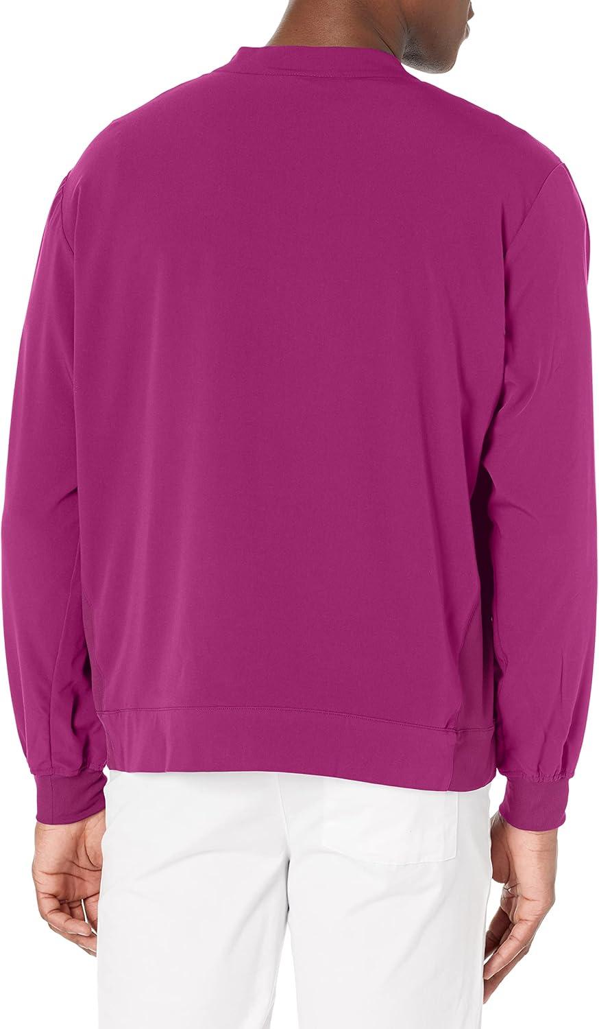 WonderWink Mens Zip Bomber Jacket(Wine)