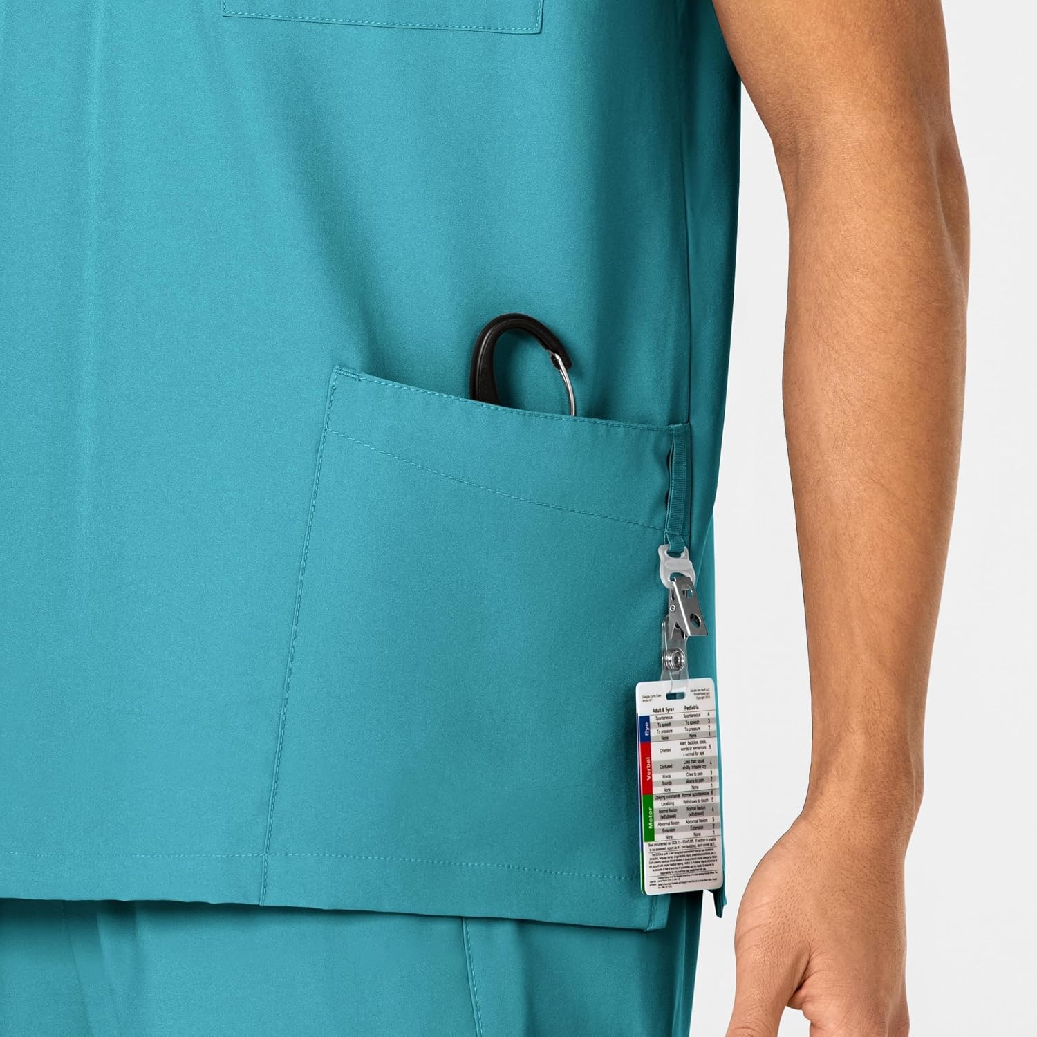 Wink W123 Unisex 4 Pocket Utility Scrub Top(Teal Blue)