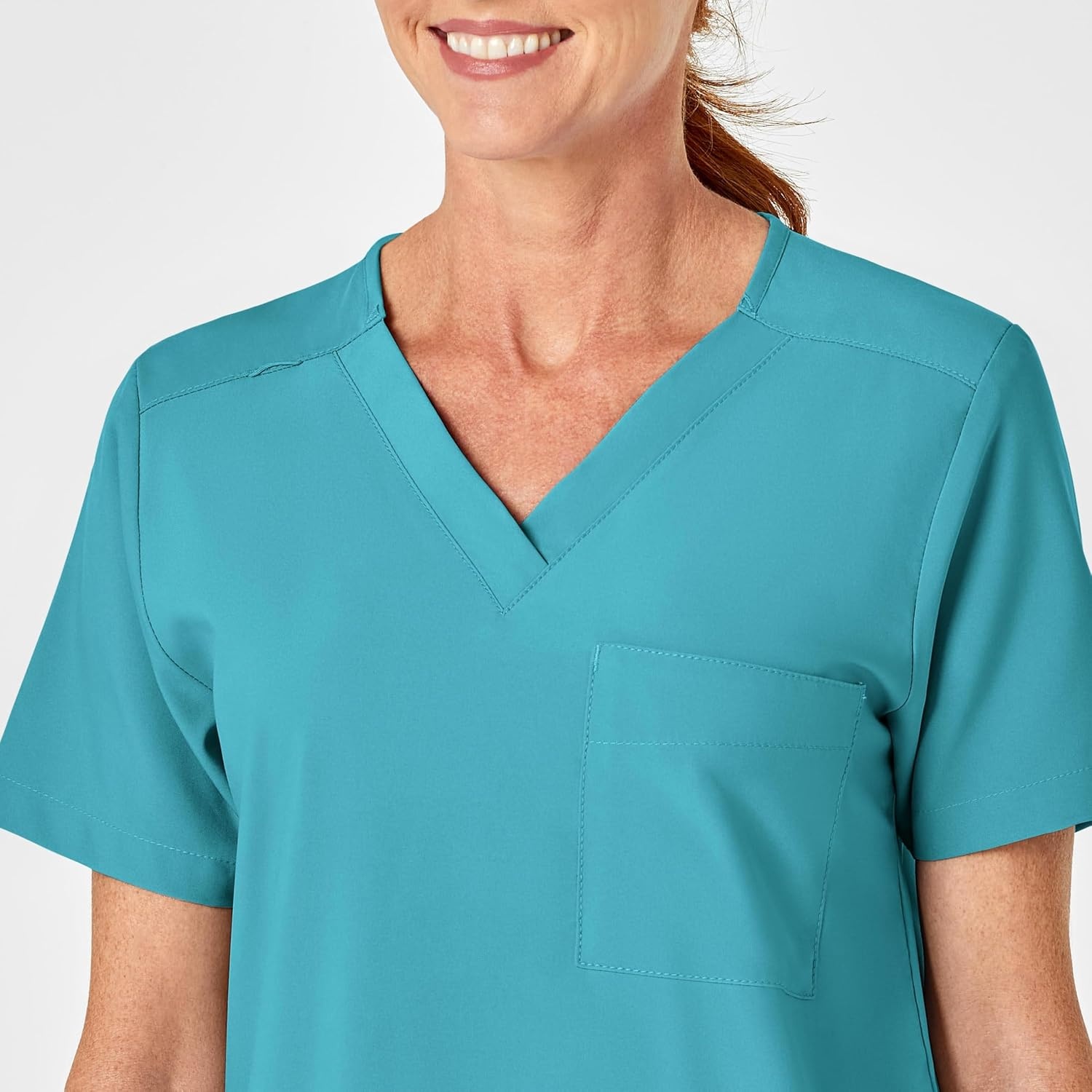 Wink W123 Unisex 4 Pocket Utility Scrub Top(Teal Blue)