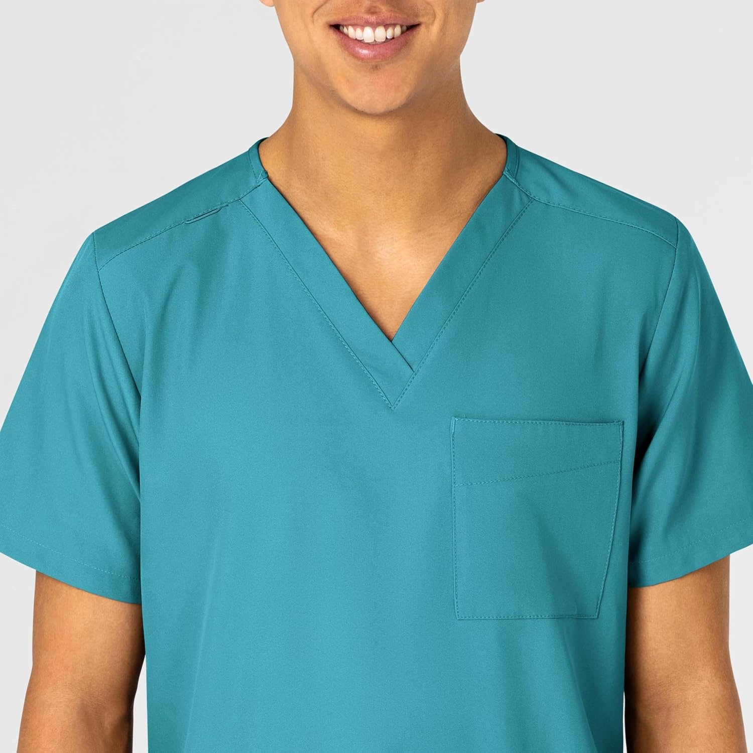 Wink W123 Unisex 4 Pocket Utility Scrub Top(Teal Blue)