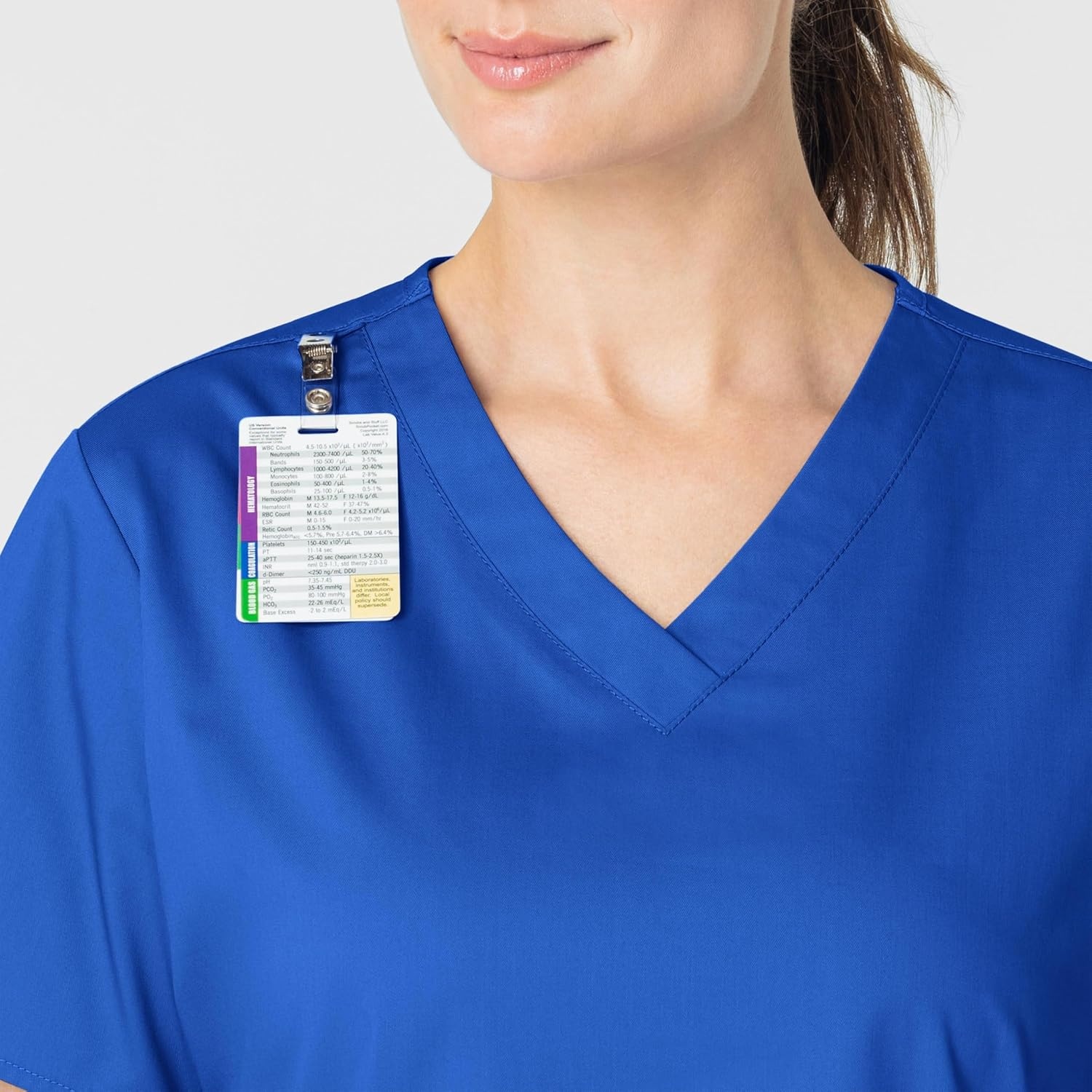Wink WonderWORK Women’s V-Neck Scrub Top, Royal, 4XL