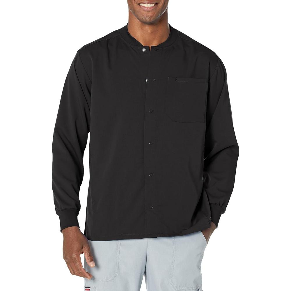 WonderWink Mens Warm-up Jacket(Black)