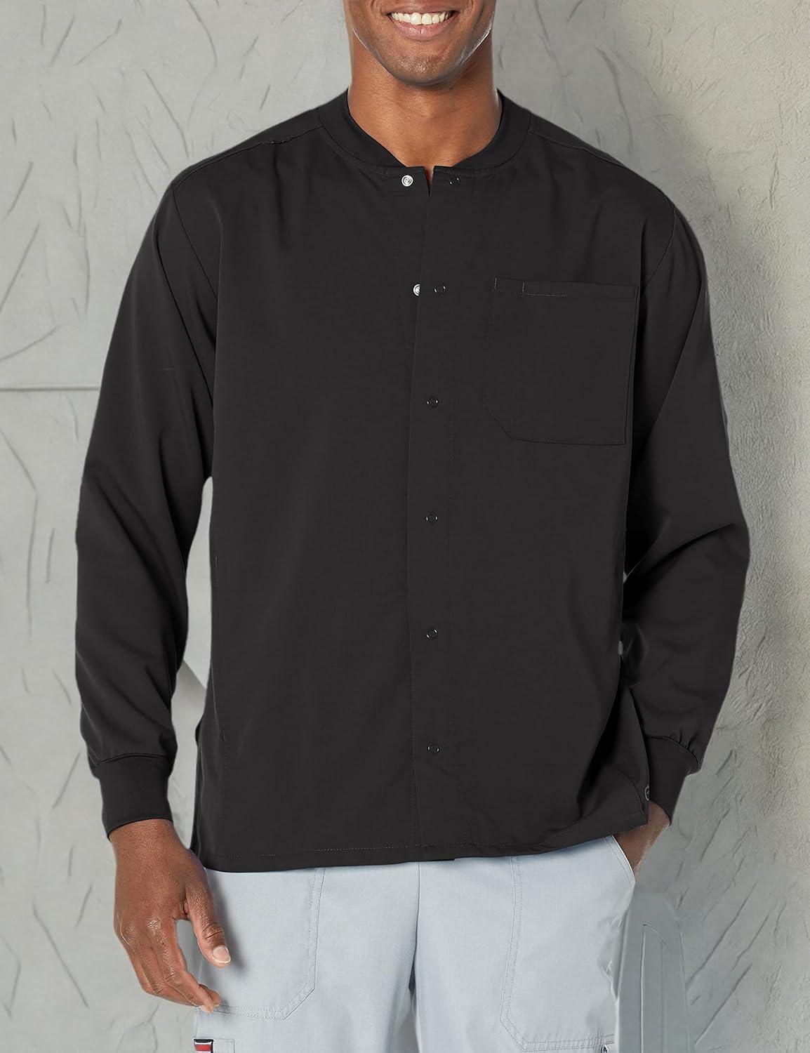 WonderWink Mens Warm-up Jacket(Black)