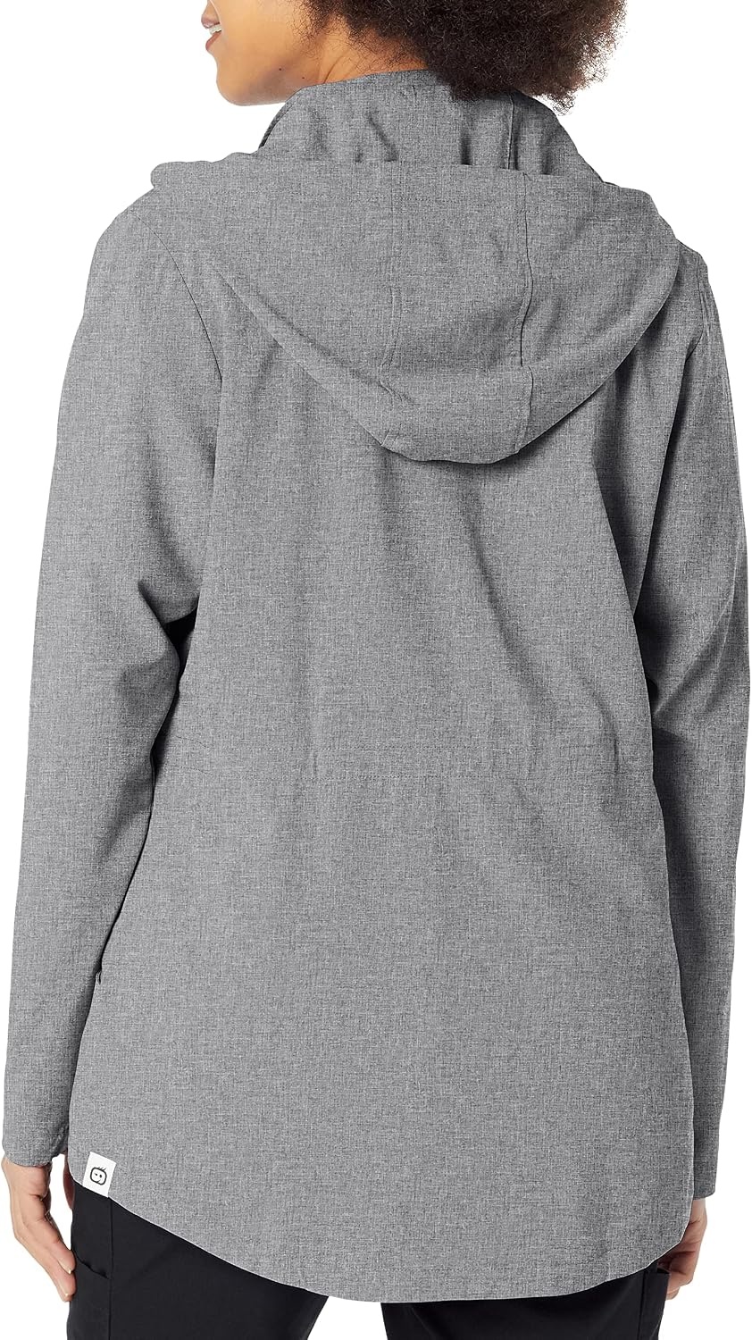 WonderWink Women’s Women’s Convertible Hood Fashion Jacket(Grey Heather)