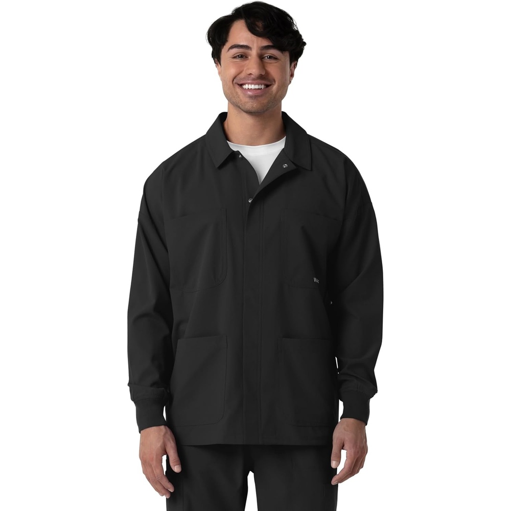 WINK Boundless Men’s Warm Up Scrub Jacket(Black)