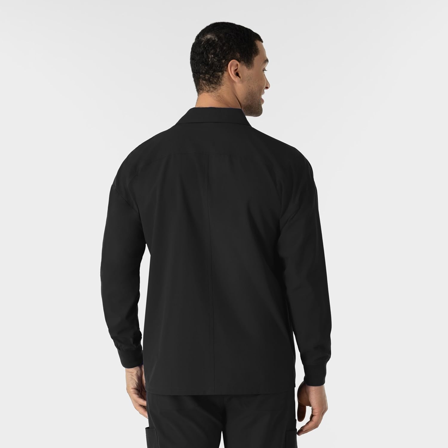 WINK Boundless Men’s Warm Up Scrub Jacket(Black)