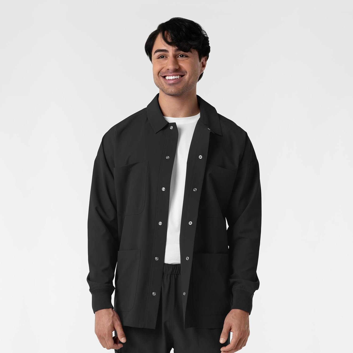 WINK Boundless Men’s Warm Up Scrub Jacket(Black)