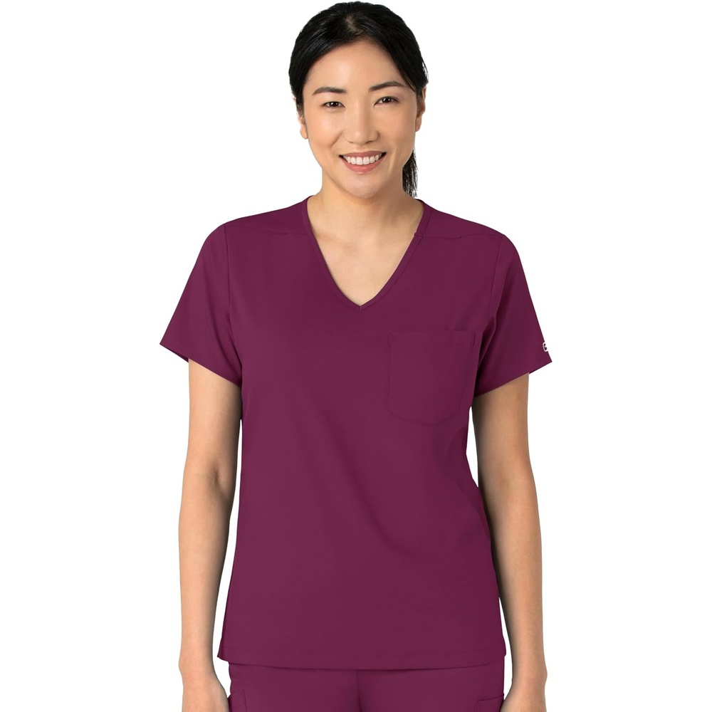 Wink Boundless Women’s Tuck-in Scrub Top(Wine)