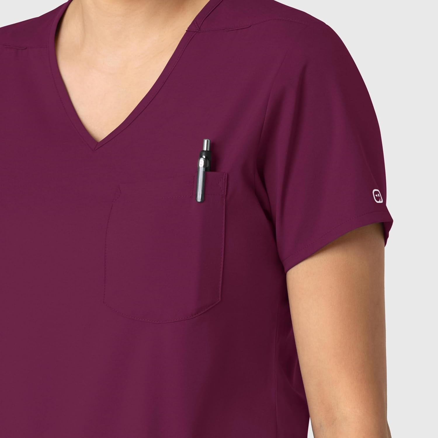 Wink Boundless Women’s Tuck-in Scrub Top(Wine)