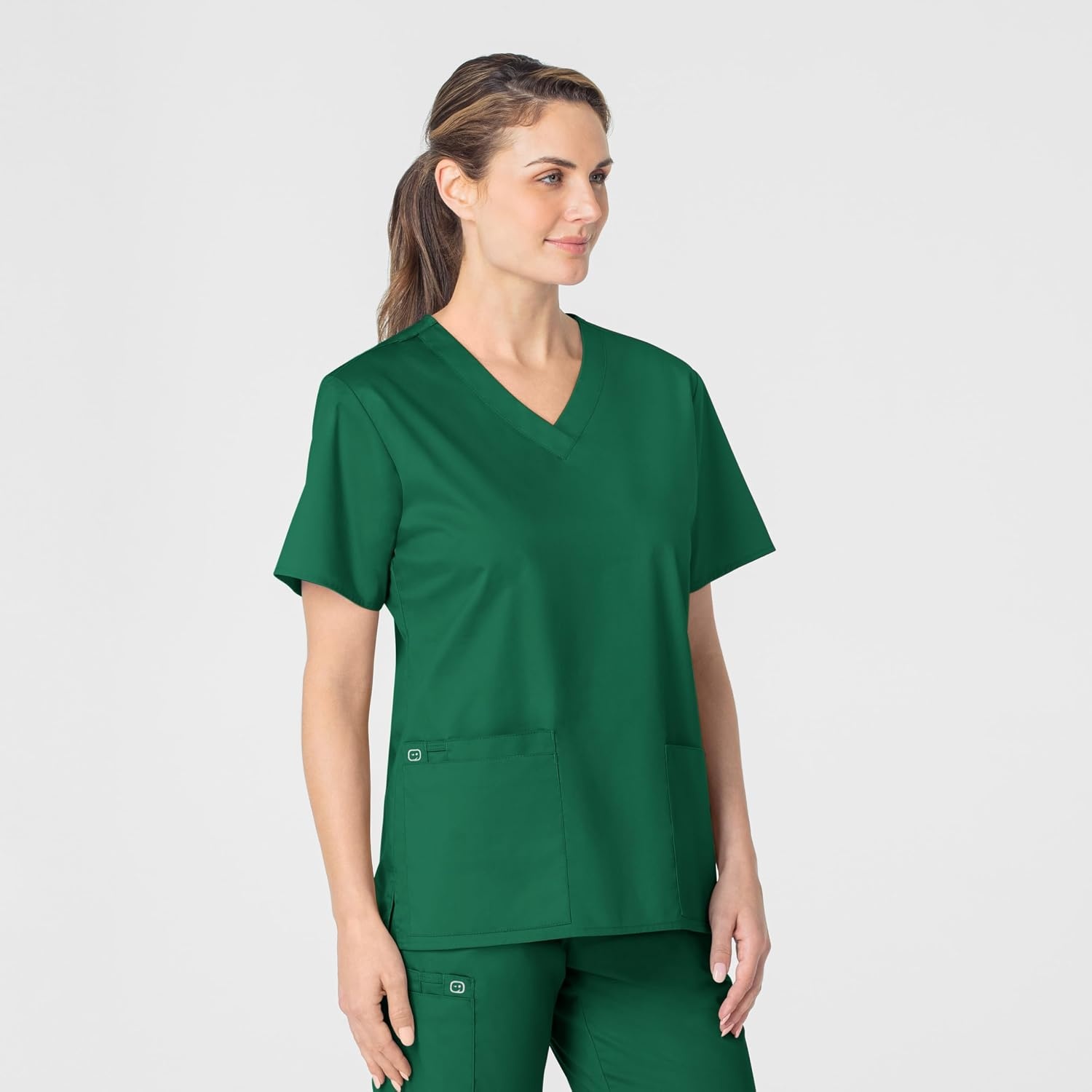 Wink WonderWORK Women’s V-Neck Scrub Top, Hunter, 3XL
