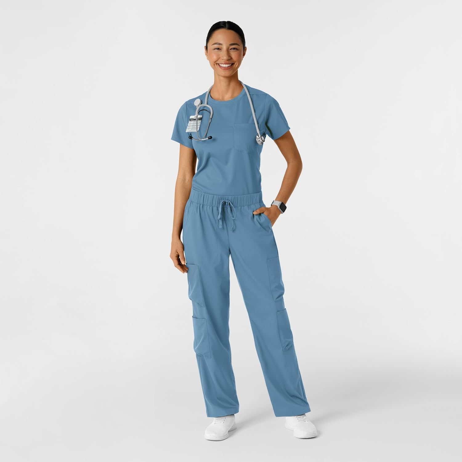 Wink Boundless Women’s Classic Scrub Tee(Pacific Blue)