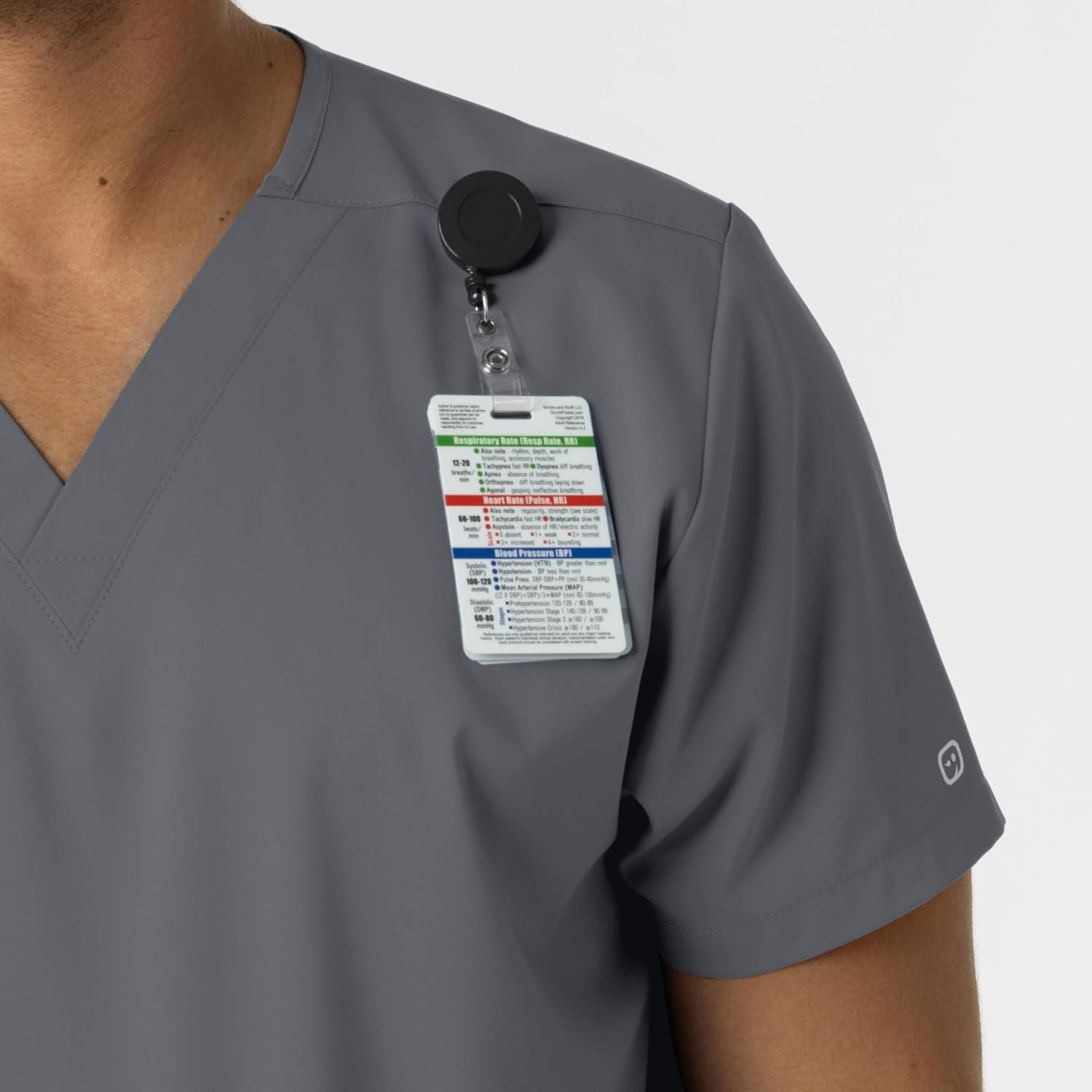 Wink Boundless Unisex V-Neck Scrub Top(Pewter)