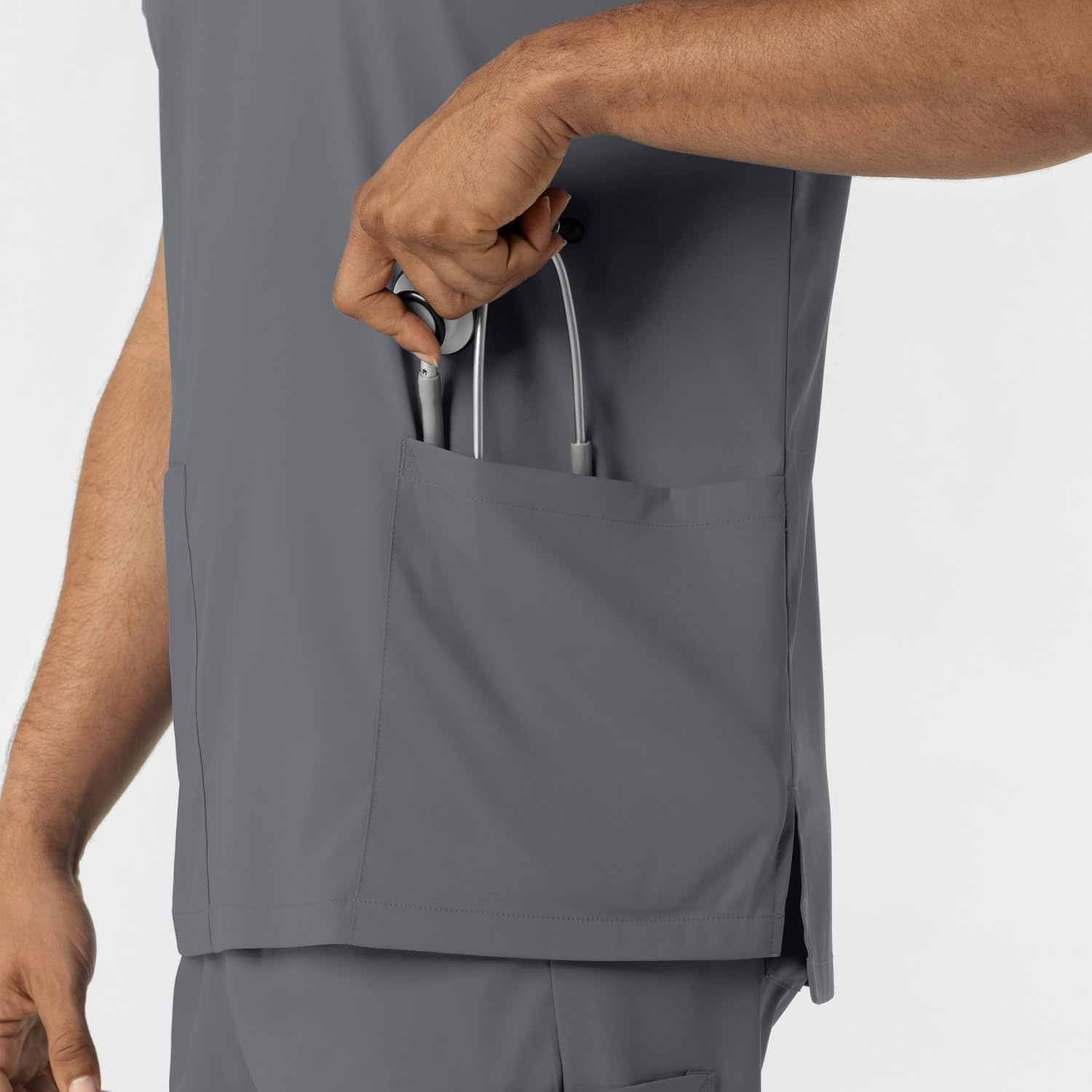 Wink Boundless Unisex V-Neck Scrub Top(Pewter)