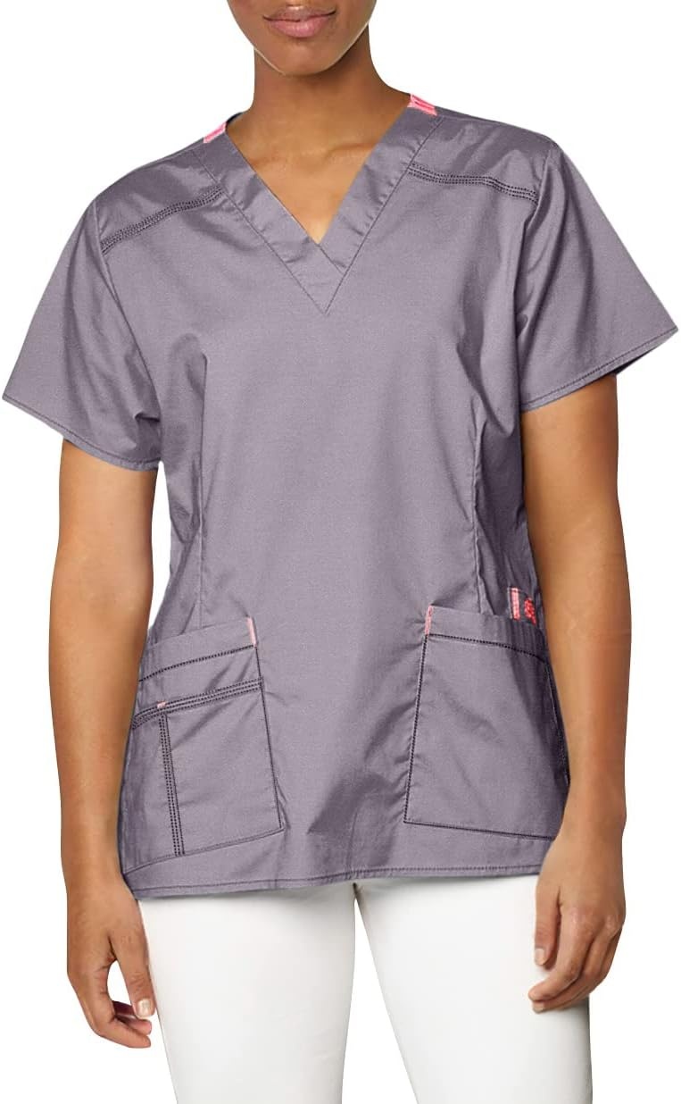 Wink WonderFLEX Scrubs for Women, Verity V-Neck Scrub Tops