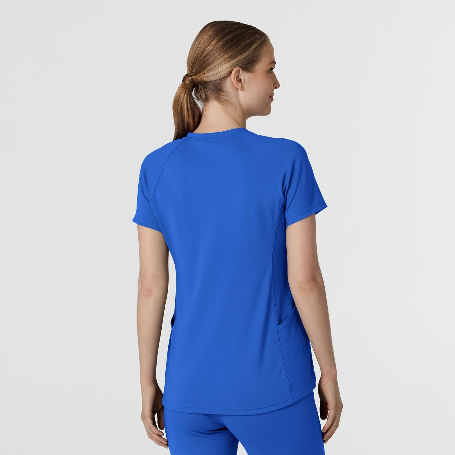 Wink Renew Women’s Flex-n-Reach V-Neck Raglan Scrub Top(Royal)
