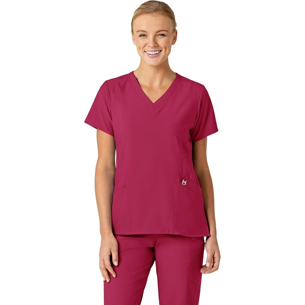 Wink Boundless Women’s Tuck-in Scrub Top(Viva Magenta)