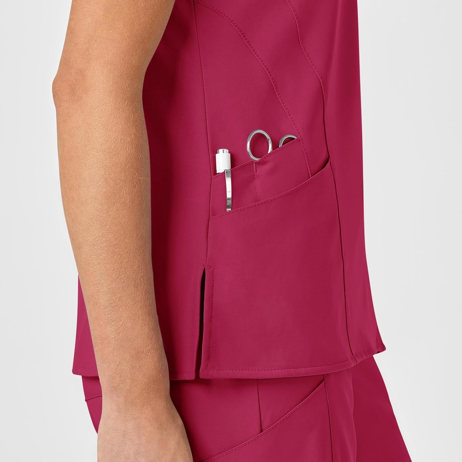 Wink Boundless Women’s Tuck-in Scrub Top(Viva Magenta)